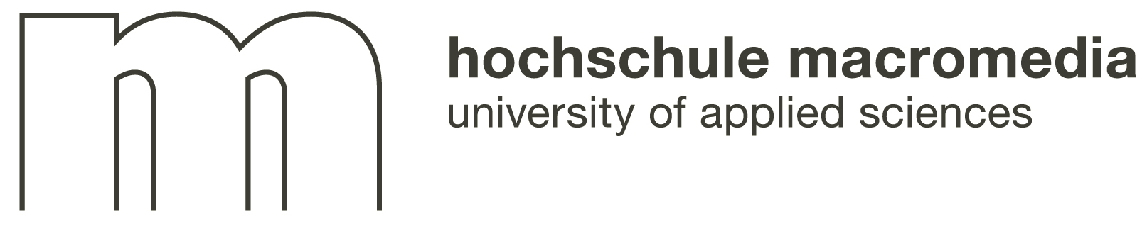 Logo Hochschule Macromedia - staatlich anerkannte Hochschule für angewandte Wissenschaften der Macromedia GmbH mit Sitz in Stuttgart